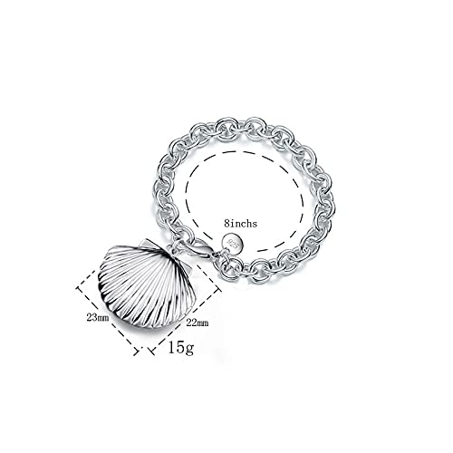 Pulsera de concha tallada a mano en plata para lucir en el día a día 2