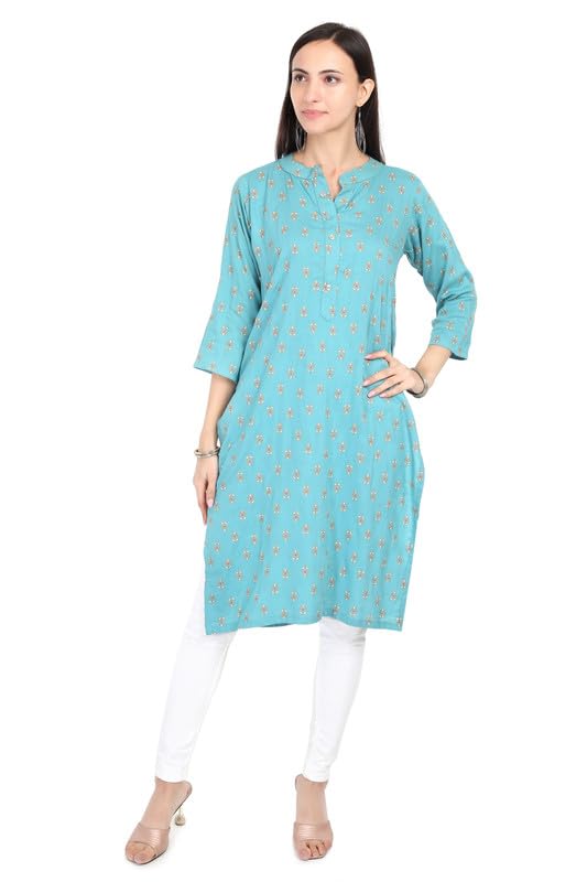 Women's Rayon Kurta – Ethnic Wear Straight Kurti for Daily, Office & Festive Use