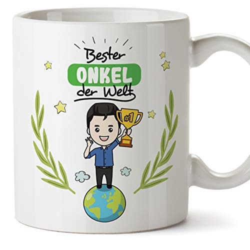 MUGFFINS (Taza en alemán) Taza de café del tío/taza/taza Taza de café hermosa y divertida - El mejor tío del mundo - 350…