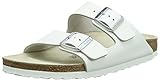 Material: Glattleder Birkenstock Classic Arizona Leder Unisex-Erwachsene Pantoletten, Weiß, 42 EU
