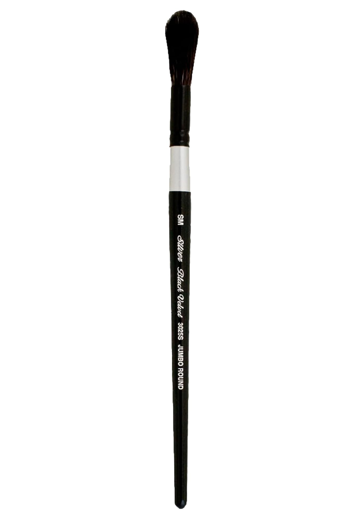 Silver Brush Jumbo Round Wash Short Handle Brush, Squirrel and Synthetic Blend, Black, Small