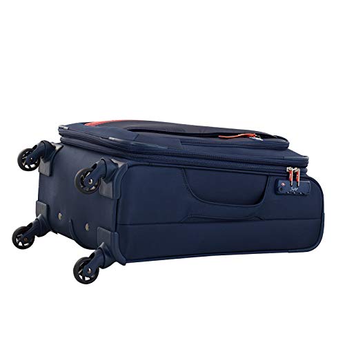 Image of Skybags Polyester 58.5 Cms Navy Blue Softsided Spinner Wheels Cabin Luggage Suitcase(Stairw59Nbl)