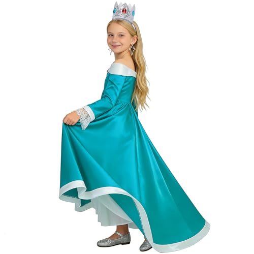 Disfraz princesa niña galaxia con corona y varita miniatura 4