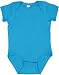 RABBIT SKINS, Baby Soft Fine Jersey Short Sleeve Bodysuit, Turquoise, 12 Months