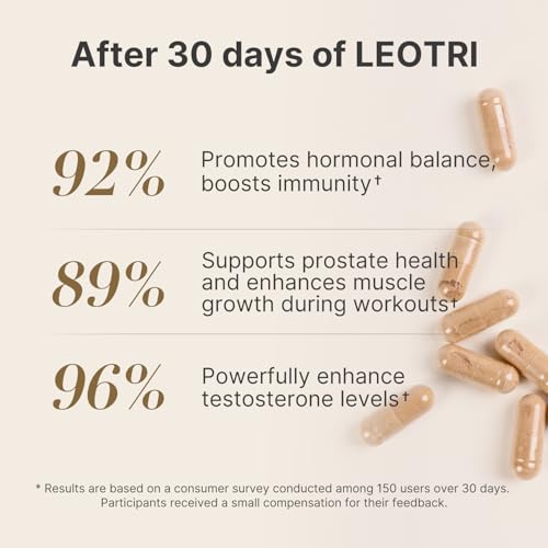 Leotri Ultra Strength T-Booster for Men: 23,900mg Herbal Blend with Tongkat Ali, Ashwagandha, Shilajit & More – Supports Muscle Strength, Energy & Stamina – 90 Capsules - Image 5