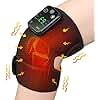 Knee Massager with Heat, Cordless Heated Knee Massager with 3 Heat & 3 Vibration Levels, Rechargeable Wrap for Knee, Shoulder & Elbow Relief, Adjustable Brace for Joint Comfort