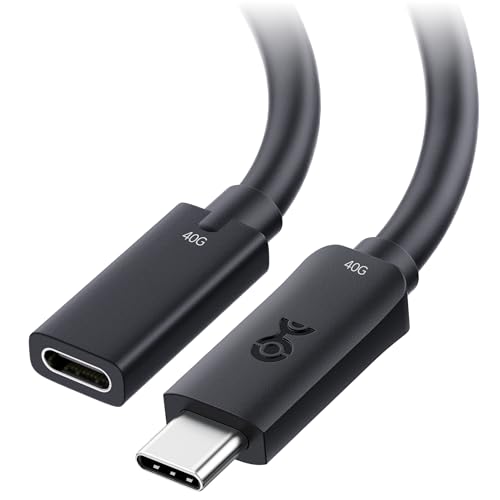 Cable Matters 40Gbps USB 4 Extension Cable - 1.6ft / 0.5m, Supports [8K@60Hz/4K@240Hz Video, 240W Charging, 40Gbps Data Transfer] USB C Extension Cable, Thunderbolt 4/5, Nintendo Switch 2 Compatible