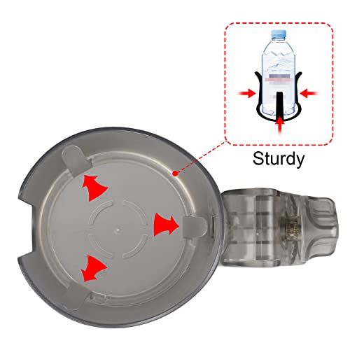 Accmor Universal Stroller Cup Holder, Cup Holder For Stroller, Bike, Walker, Wheelchair, Scooter, Drinks Holder Fits Large Size Cups Bottles, Transparent Grey #TOP3