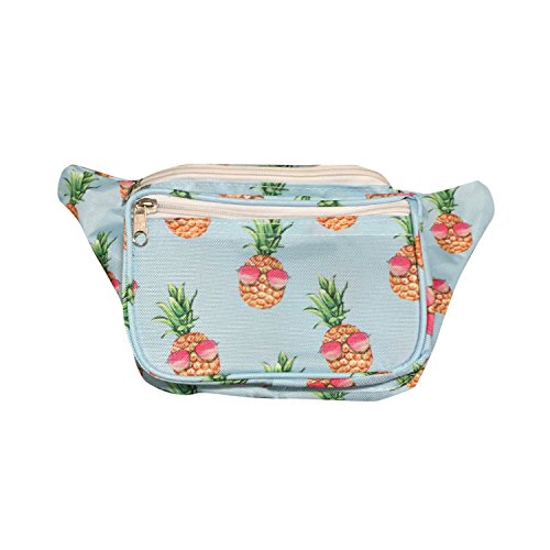 Cute Fanny Packs For Women Fun Fanny Pack Pineapple Hawaiian Style 3 Pocket