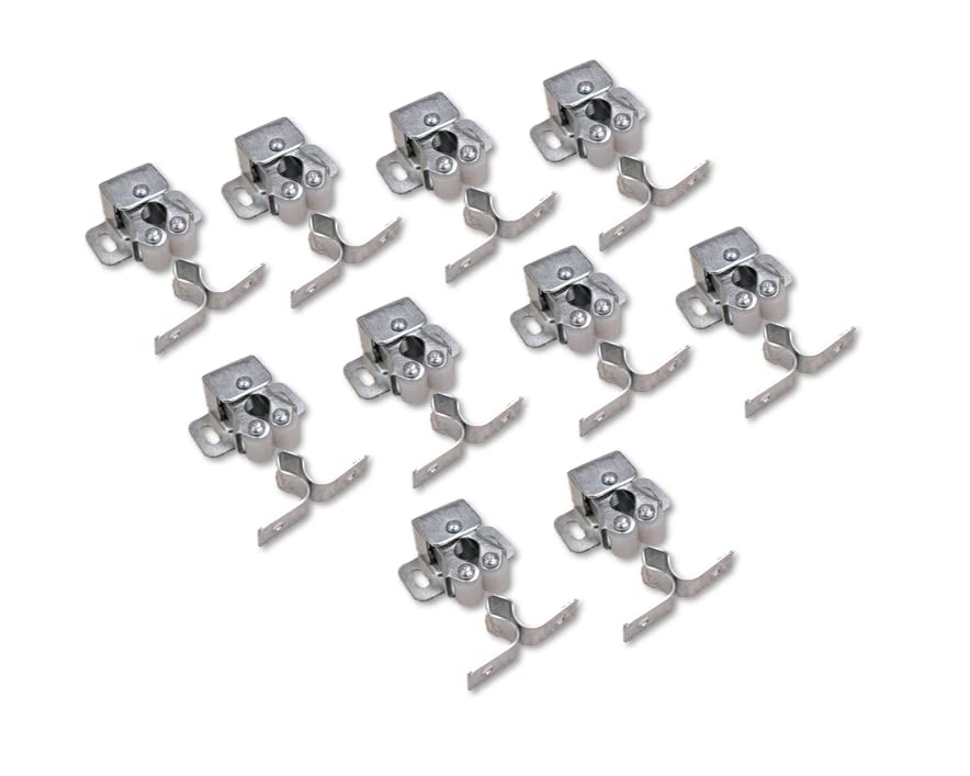 FontBrico FontrBrico A-1020552-P10 Closures for Furniture Cabinet Door Latch, Zinc-plated