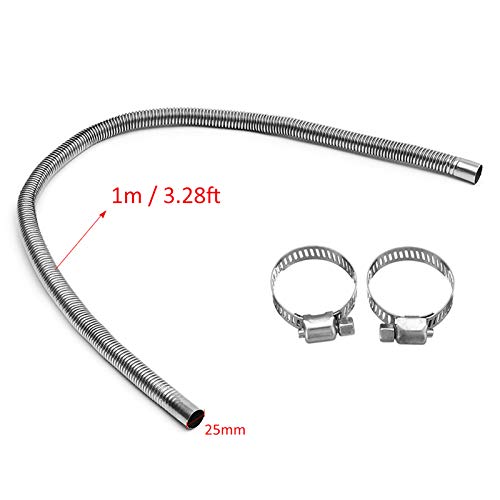 Sangmei Tubo de exaustão de aço inoxidável de 1m/ 3 28 pés tanque aquecedor de ar de estacionamento