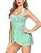 Avidlove Women Sexy Nightwear Halter Lace Strap Chemise Babydoll Lingerie Set Green