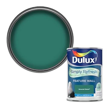 Dulux Simply Refresh Feature Wall Matt Emulsion Paint - Emerald Glade - 1.25L (Pack of 1), 5569249