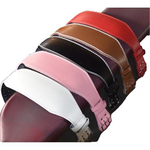 Cinturón gym hombre, cinturon lumbar gimnasio(Cuero), Lifting Gym Belt, Musculación Entrenamiento Peso Belt Halterofilia Powerlifting Fitness Gym Ejercicio (Blanco,XS)