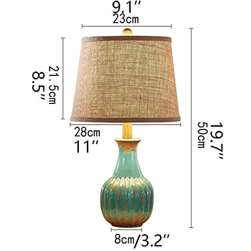 Lampe de chevet led variable céramique bleu chambre et salon - 2