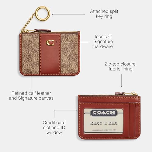 Coach Essential Mini ID Card Case, Tan Rust3