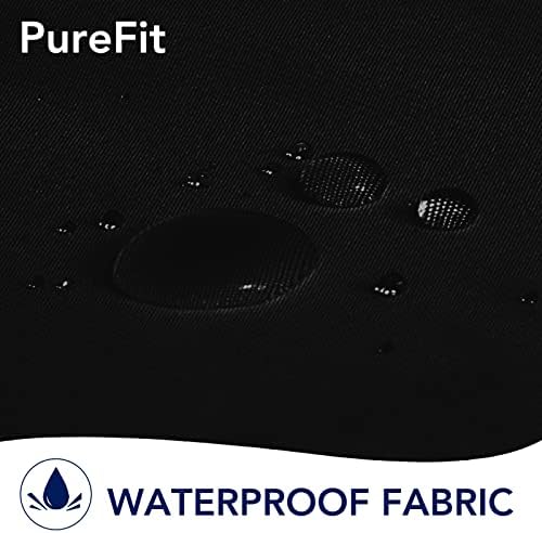 PureFit Outdoor Curtains for Patio Waterproof Weatherproof, UV and Fade Resistant Outside Curtains for Gazebo, Front Porch, Pergola, Sun Blocking Privacy Curtain, 120W x 84L inch, 1 Panel, Black