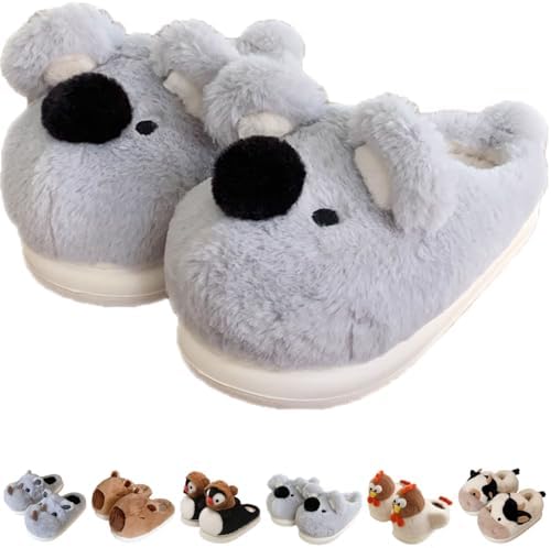 Rhino Slippers, Cute Plush Animal Funny Slippers Novelty Koala Ra...