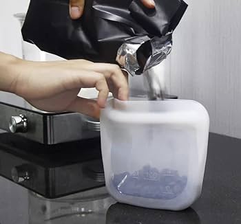 Amazon.co.jp: [5個パック] シリコン製再利用可能食品保存袋容器