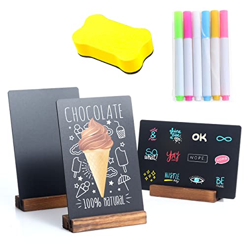 Yeeon 3 Pack 5X7 In Chalkboard Sign Small Chalkboard Decorative Chalkboard With Base Family Message Chalkboard Kid Chalkboard Store Poster Display #TOP27