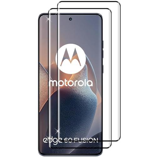 Image of 2 Pack Screen Protector for Motorola Edge 60 Fusion, 2 Tempered Glass Screen Protector,Case Friendly,Scratch Resistant,HD-Clear,Clear Black