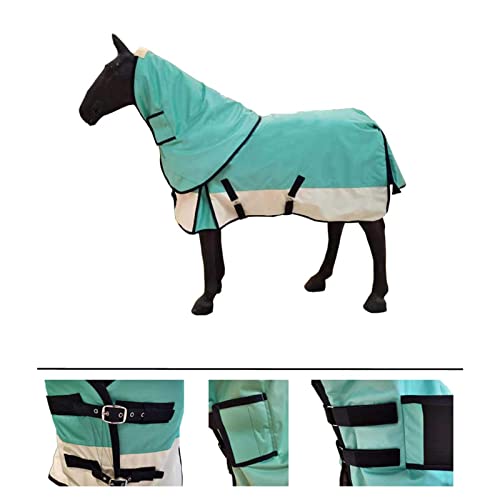 Couverture d'extérieur pour cheval imperméable et indéchirable pour l'hiver vert - 3
