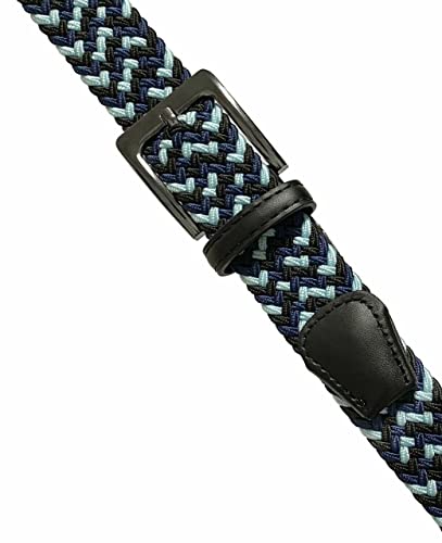 Braided Elastic Stretch Belt Casual Weave Canvas Fabric Woven Golf Belt 1-3/8" Wide4
