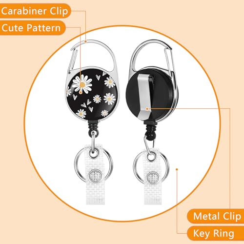 Besarme D9727K-11-N 2 Pack Badge Holder Retractable Clip Heavy Duty Reels thumb #3