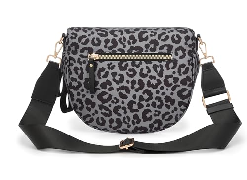 Image of FEIBOON Spacious Nylon Crossbody Bag Bum Bag Handbags Wallets Purses Trendy Shoulder Bag for Women