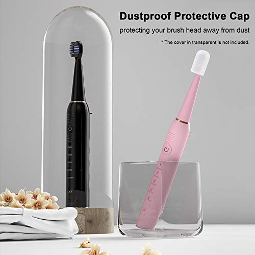 Leeofty Escovas de dentes elétricas 2 em 1 e escova de limpeza facial para adultos com 4 cabeças de