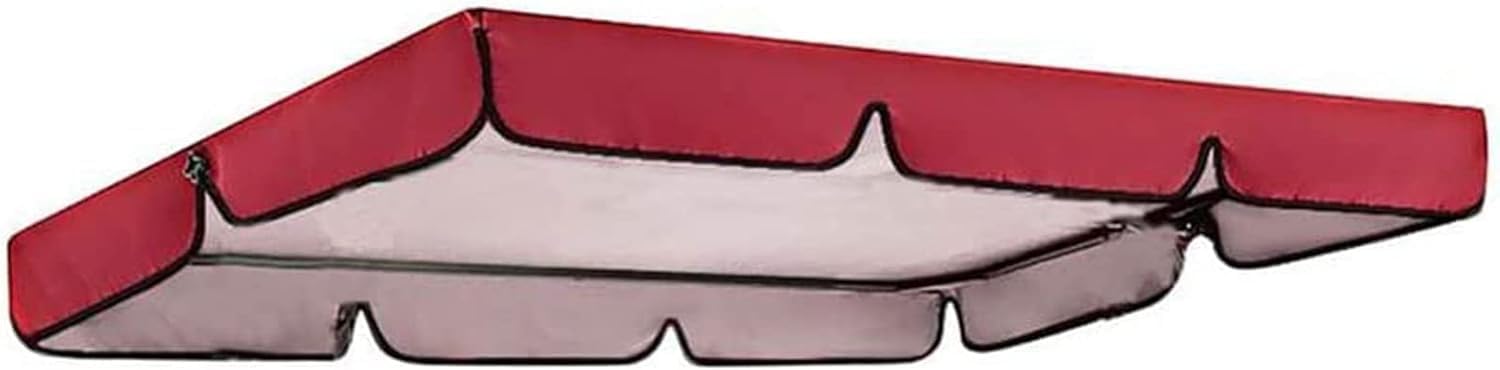 Patio Swing Replacement Canopy Cover, Waterproof Outdoor Swing Top Cover Universal Patio 2/3 Seat Hammock Cover Sunproof Protection for Porch Chair Awning Glider, Red, 195x125x15cm/77x49x6''