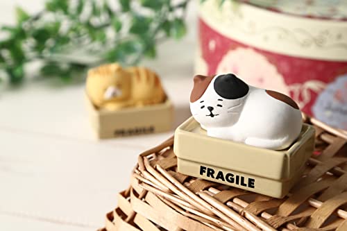 Stone Diffuser Cat In A Box [ Designed In Japan] Non Electric Passive Diffuser For Essential Oil, Aromatherapy, And Cat Lovers ( Ceramic / Clay ) (2 Designs A Set) #TOP1