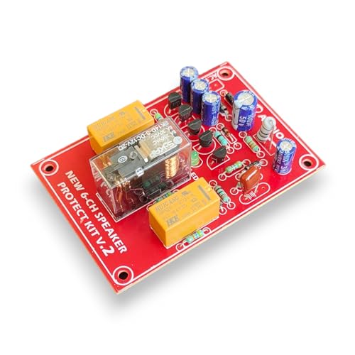 Generic 5.1 Speaker Protection Board, 12V AC Dual Power Supply, 5 Sec Delay On Relay, DC Voltage Protect, Subwoofer Channel High Current Relay