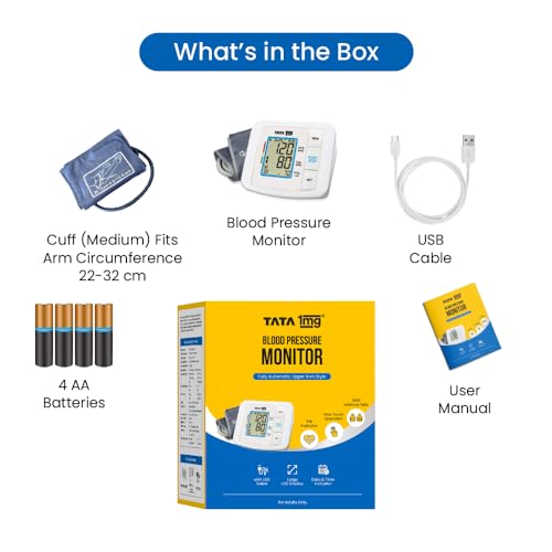 Tata 1mg Blood Pressure Monitor Fully Automatic, Upper Arm Style Digital BP Monitor - Image 4