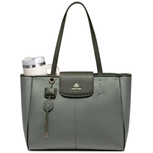 LOVEVOOK Laptop Tote Bag for Women,Nylon Work Totes with 15.6