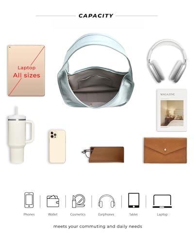 Image of NEWBELLA Hobo Purse, PU Leather Shoulder Bag, Tote Handbag for Work and Travel
