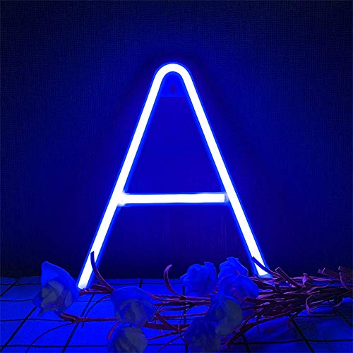 ENUOLI Insegna al neon a LED blu, a batteria, con