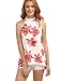 Floerns Women's Sleeveless Blouse Shirt Halter Neck Floral Tops Red S