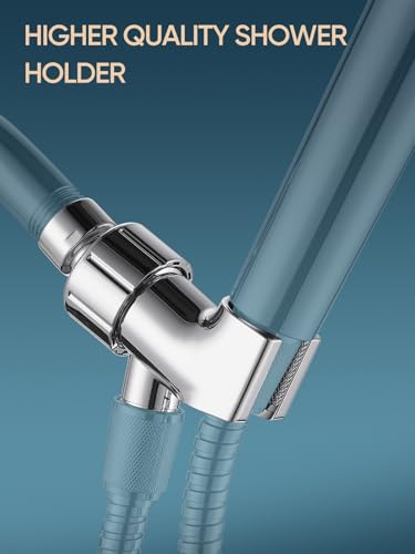 Cobbe Shower Head Holder for Handheld Shower Head, Brass pivoting ball adjustable Shower Arm Mount for Connecting Shower Arm and Shower Hose, 1/2 Inch IPS Female Inlet and Male Outlet, Chrome Finish
