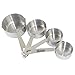 Dianoo 4PCS taza de medir, de lujo acero inoxidable medición vaso conjunto, un conjunto de 4 (plata)