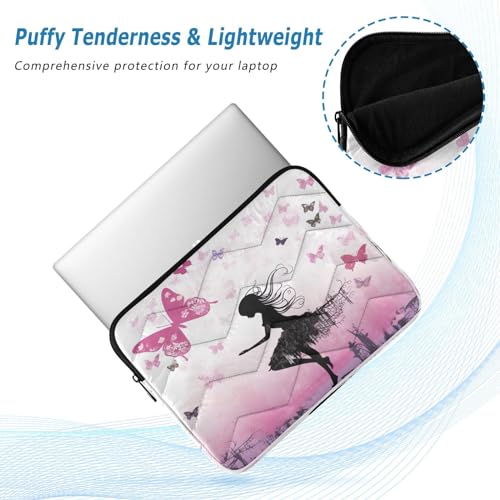 Funda rosa con hadas y mariposas para portátil 13-14 pulg miniatura 5