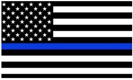 ION Graphics 5 Inch Thin Blue Line American Flag Support Police Vinyl Sticker Decal Size: 3x5 Inches