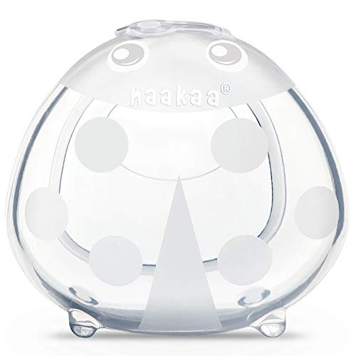 Image of haakaa Ladybug Silicone Breast Milk Collector (2.5 oz, 1 pc) - Breast Shells for Collecting Natural Express Breast Milk, Wearable Milk Saver for Breastfeeding Mon Collecting Natural Let-Down