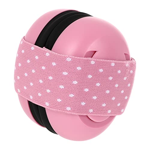 HAKIDZEL Adjustable Ear Protection Muffs Noise Cancelling Lightweight Newborn Ear Defenders for Boys Travel Concert School Use Pink