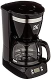 Kalorik TKG CM 1019 BT Kaffeeautomat mit 24h-Timer und Glaskanne, 800, 1.25 liters, Schwarz