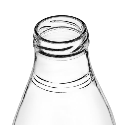 KADAX 1 Litre Milk Bottles with Lid, Glass Juice Containers, Reusable Bottles with Screw Cap, Ideal for Milk and Beverages (Set of 3) - Image 7