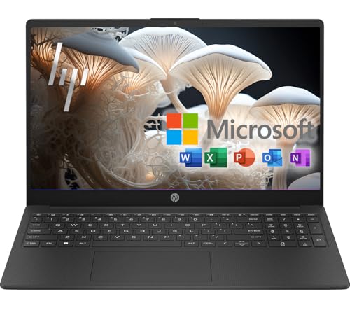 Image of HP 15.6 Inch Laptop with 1-Year Free Microsoft Office 365 | Intel Pentium N200, 4-Core CPU | 8GB RAM, 128GB SSD | Intel UHD Graphics | Full-Size Keyboard | Windows 11, Jet Black
