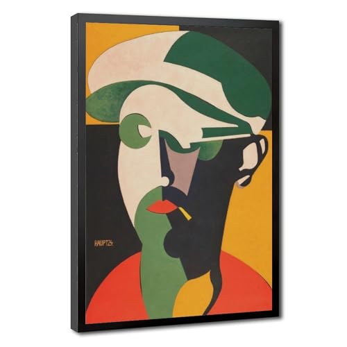 Impression sur toile autoportrait Karl Hermann Haupt haut de gamme décoration 40x61
