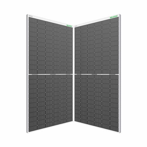 Image of WAAREE DCR Solar Panel 525-540 Watt 144 Cells Framed Dual Glass Mono PERC Bifacial DCR Solar Panels Eligible for Government Subsidies (Bi-55-525-540 DCR, 1kW) Pack of 2