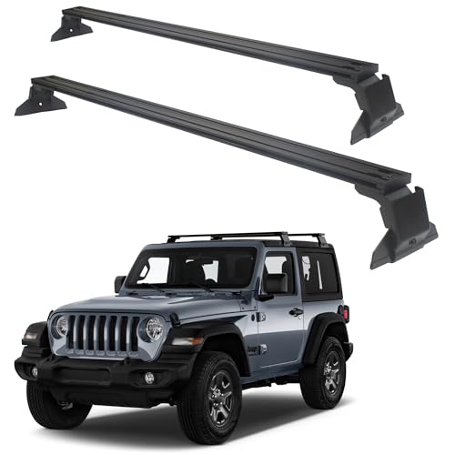 Autekcomma Off Road Roof Top Crossbar Replacement for 2018-2024 Jeep Wrangler JL 4door &Gladiator JT for Overland/Off Road Gears Max Loading Weight 400lb (NOT for Soft Roof)